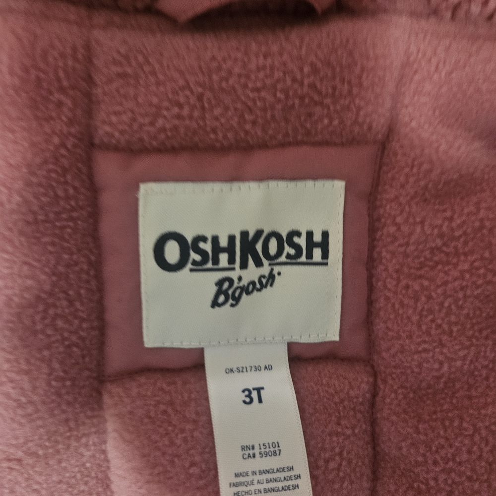 OshKosh B'gosh Pink Kids Jacket with Faux Fur Hood - Picture 4 of 16